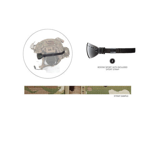 BOOGIE SPORT HYBRID GOGGLE REPLACEMENT STRAP [15MM / MULTICAM]