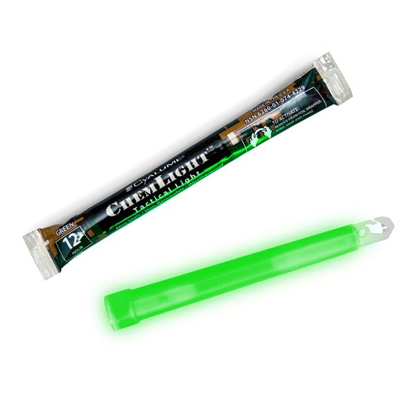 6" GREEN CHEMLIGHT 12 HR LIGHTSTICKS [PACK OF 10]