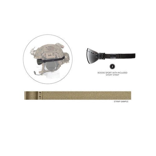 BOOGIE SPORT HYBRID GOGGLE REPLACEMENT STRAP [15MM / TAN 499]
