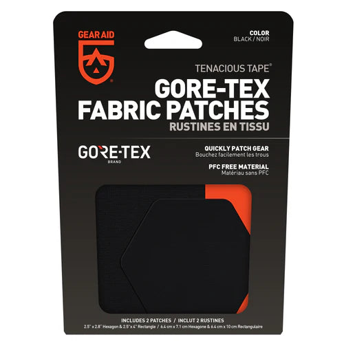 TENACIOUS TAPE GORE-TEX FABRIC PATCHES [2.5" HEX & 4" RECTANGLE]