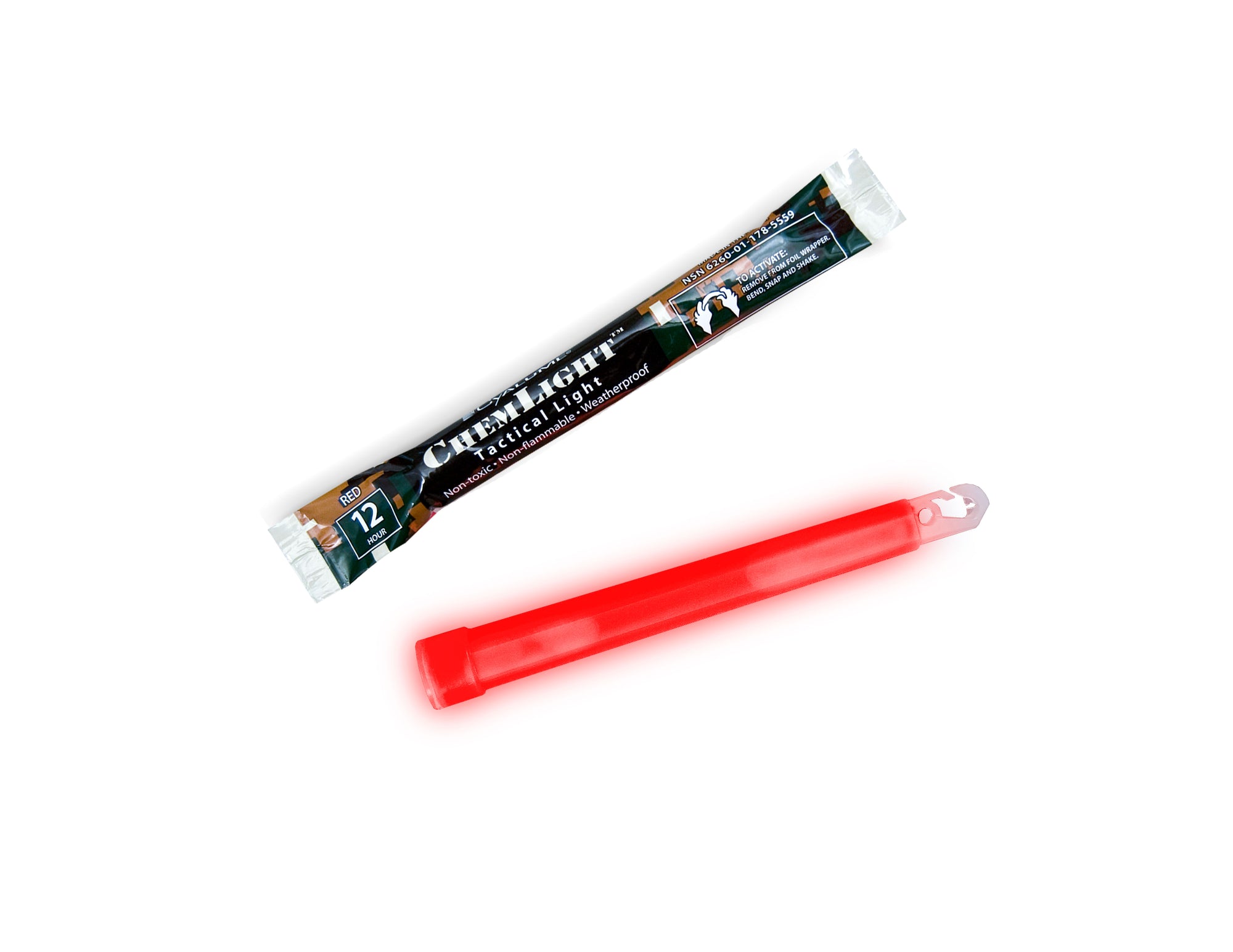 6" RED CHEMLIGHT 12 HR LIGHTSTICKS [PACK OF 10]
