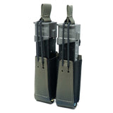 DOUBLE PISTOL MAGAZINE POUCH - BUNGEE RETENTION