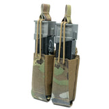 DOUBLE PISTOL MAGAZINE POUCH - BUNGEE RETENTION