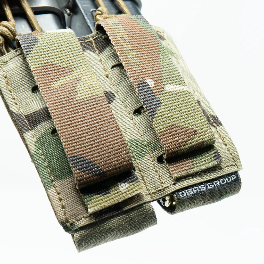 DOUBLE PISTOL MAGAZINE POUCH - BUNGEE RETENTION