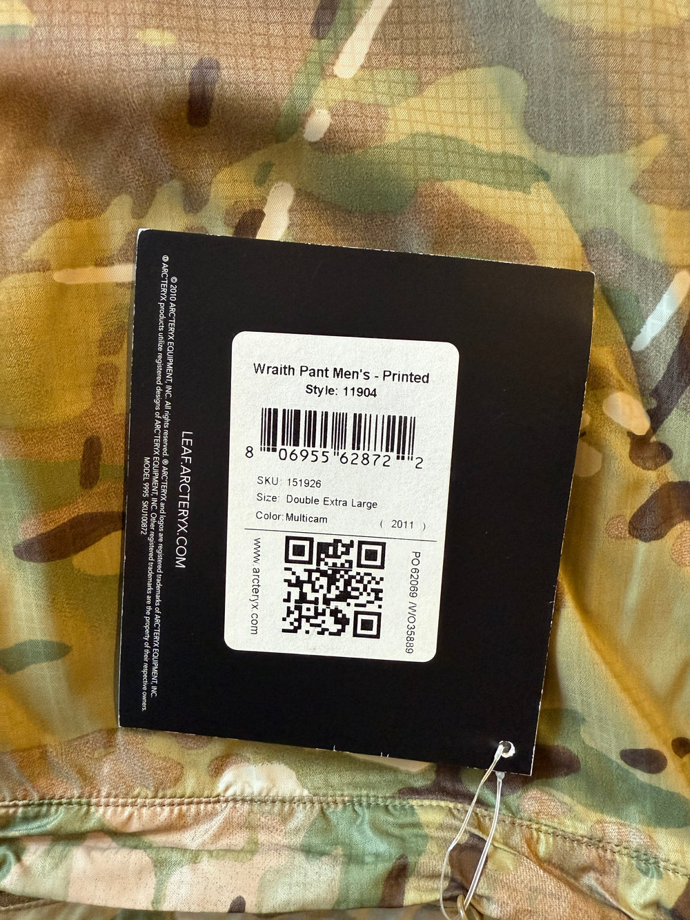 ARC'TERYX LEAF WRAITH PANT COLOR: MULTICAM, SIZE:XXL