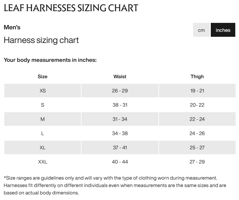 ARC'TERYX LEAF E220 RIGGER'S HARNESS