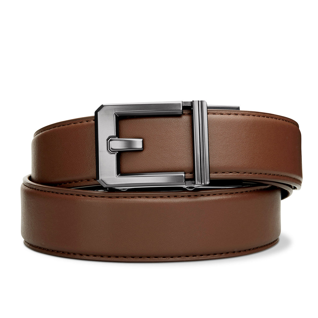 X3 GUNMETAL BUCKLE - LEATHER GUN BELT