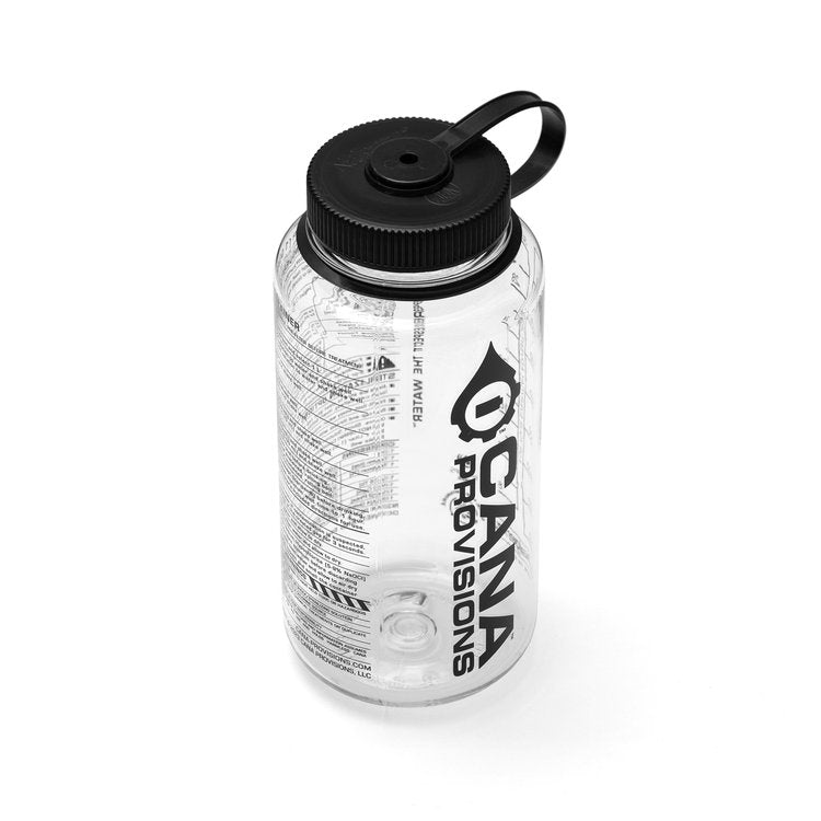 CANA PROVISIONS WATER DATA CARD (WDC) PRINTED 32OZ. WIDE MOUTH NALGENE