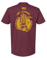 GSS Gear FWB - LIMIT EXPOSURE TEE [MAROON] - GSS Gear FWB