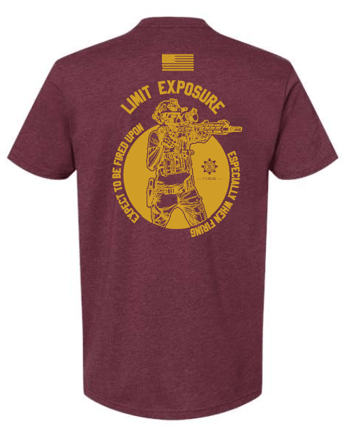 GSS Gear FWB - LIMIT EXPOSURE TEE [MAROON] - GSS Gear FWB