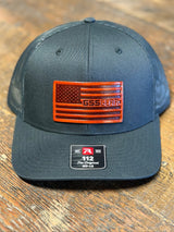 GSS GEAR - GSS Leather American Flag Patch Hat - Black - GSS Gear FWB